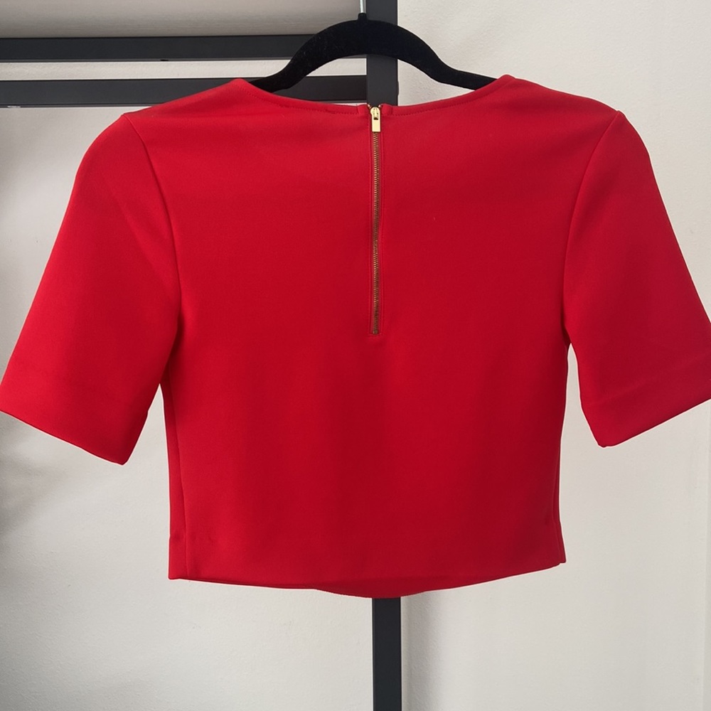 Express Red Crop Top - Picture 3 of 3